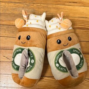 Pumpkin Spice Latte Slippers